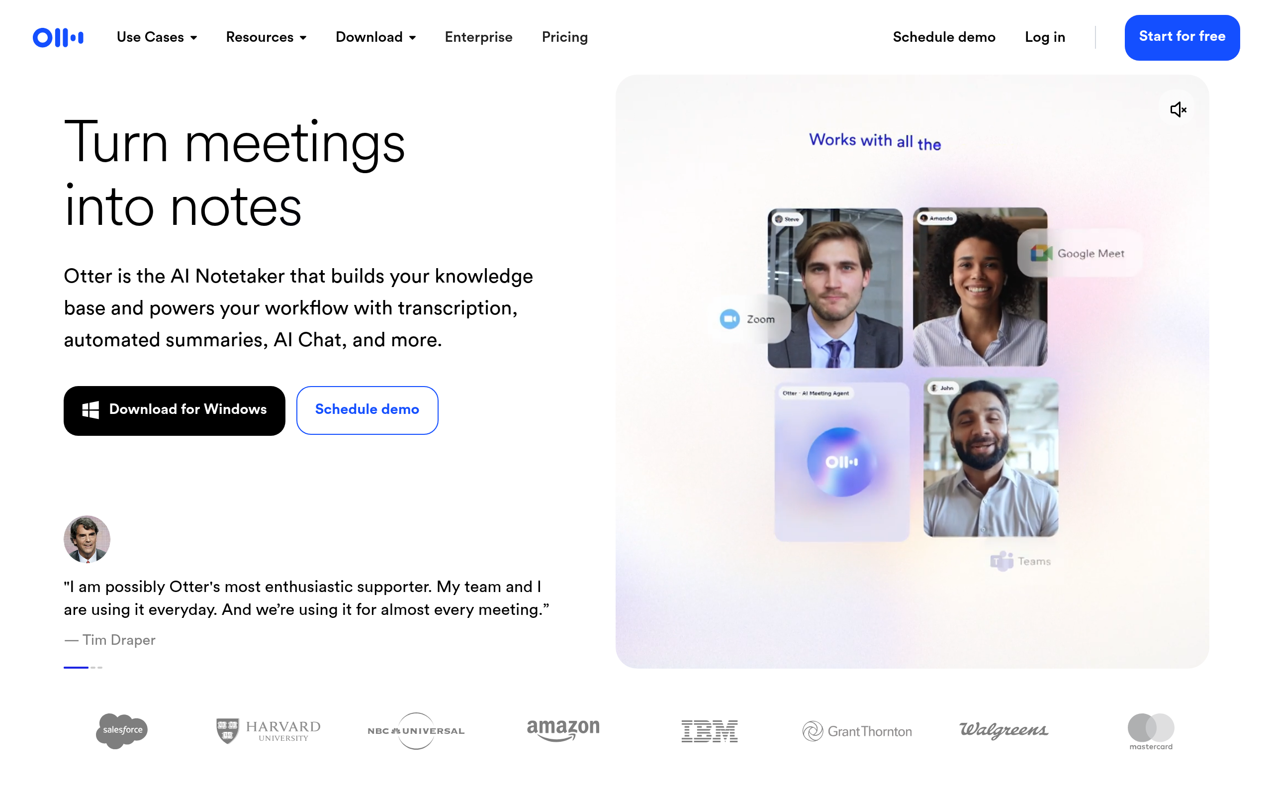 Otter.ai product screenshot