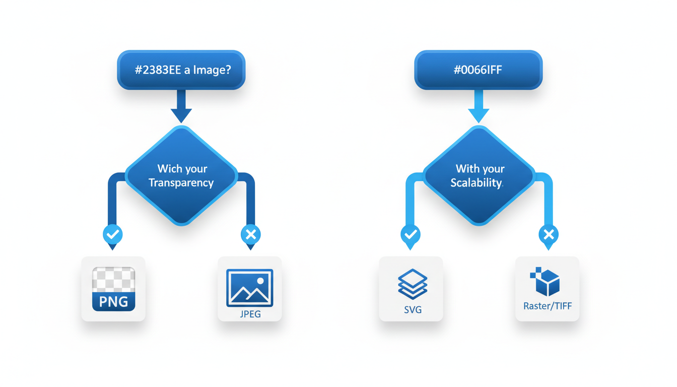 Illustration for Flowchart: How to Choose the Best Logo File Format (Decision Guide)