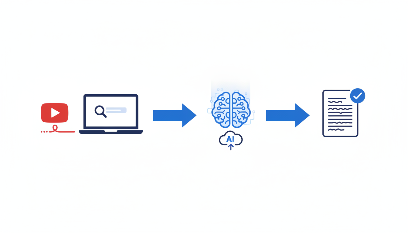 Illustration for How to Transcribe YouTube Videos with AI for Free (URL Method)