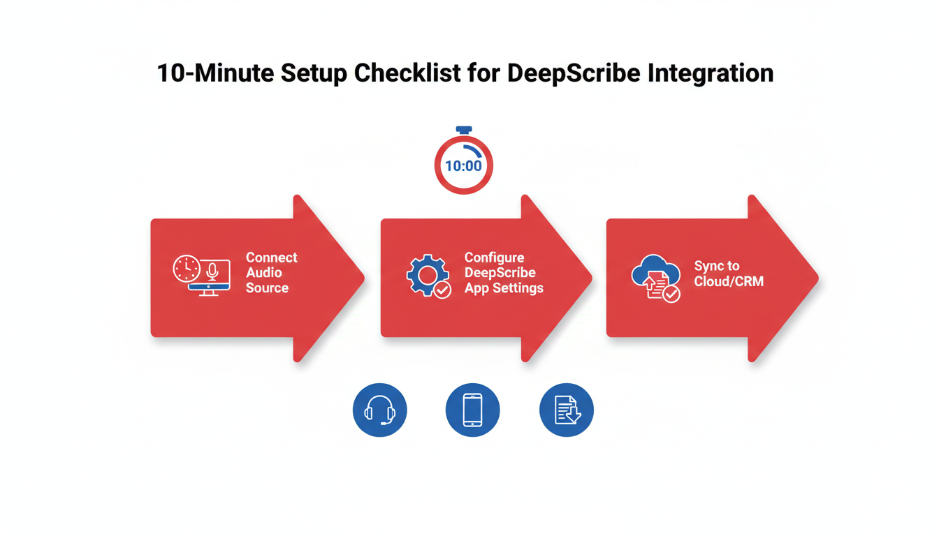 Illustration for 10-Minute Setup Checklist for DeepScribe Integration