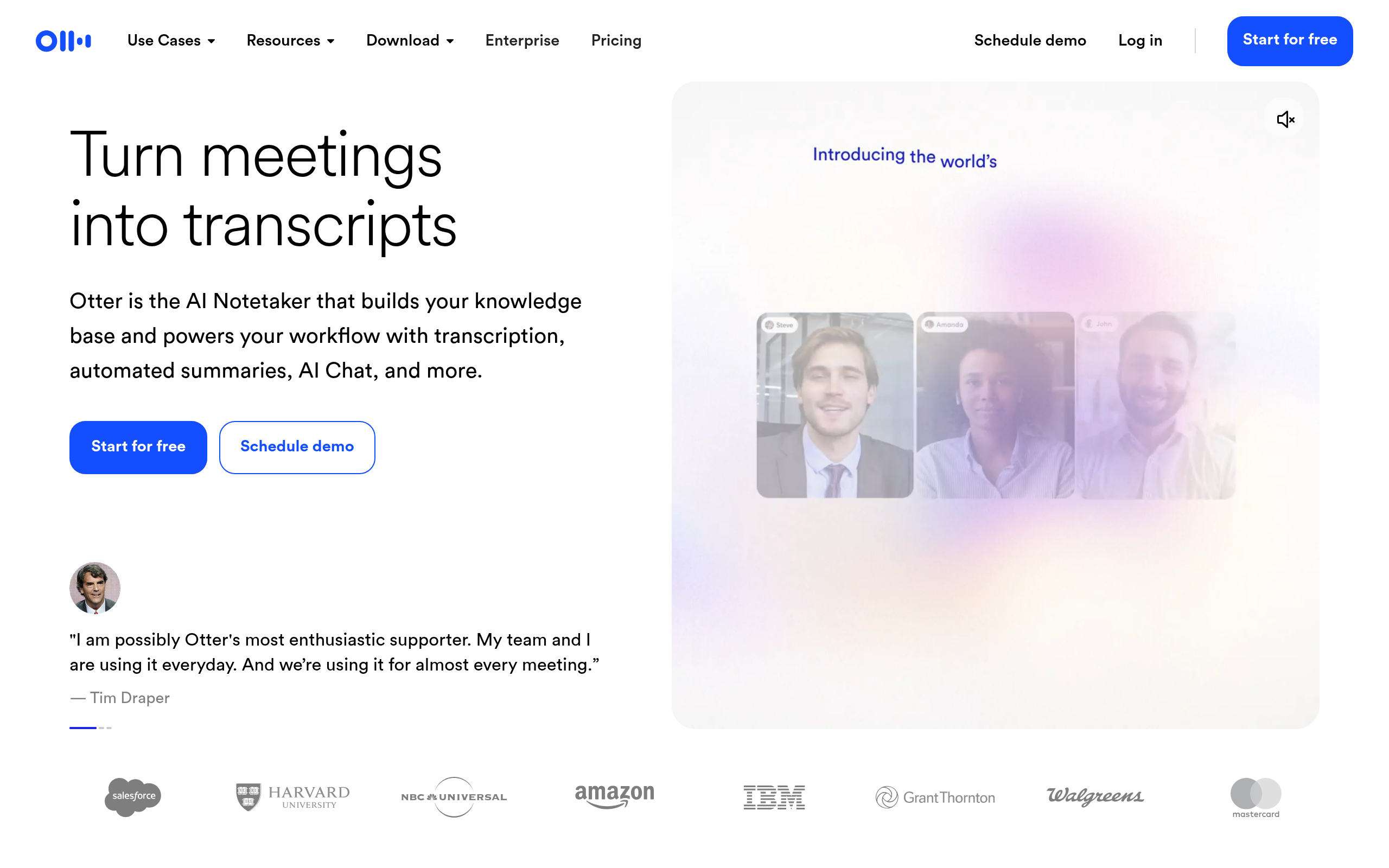 Otter.ai product screenshot