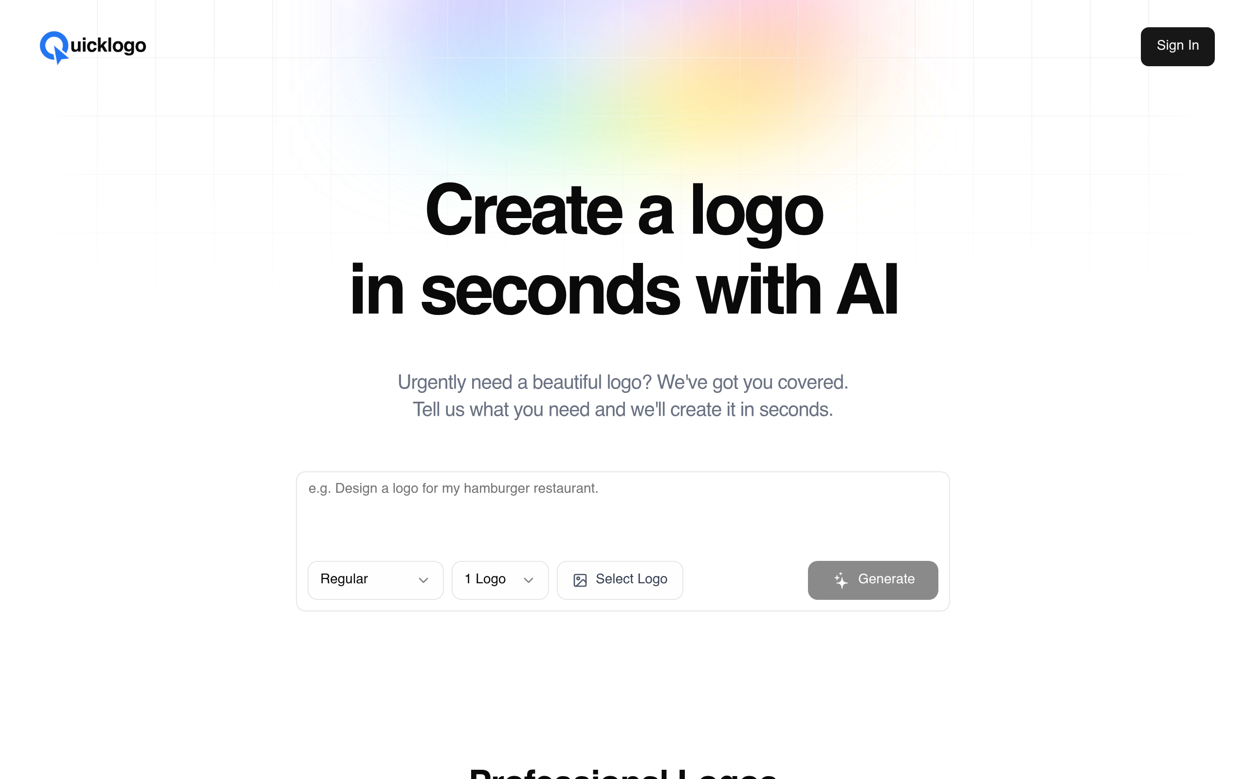 Quicklogo product screenshot