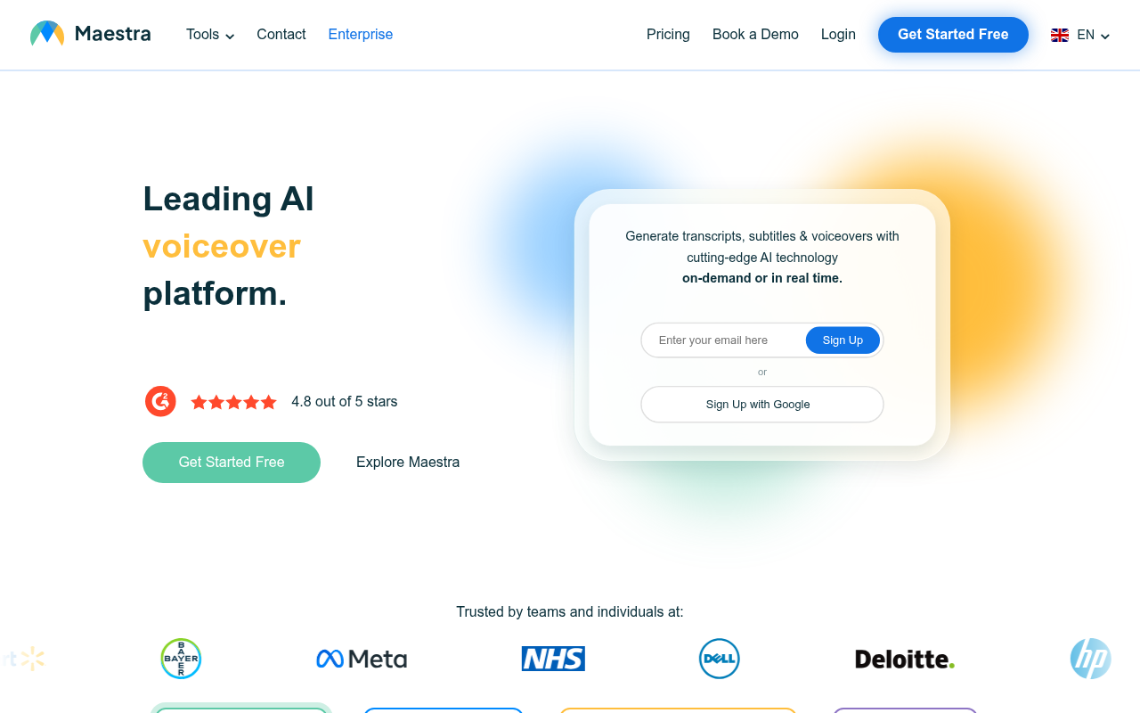 Maestra AI product screenshot