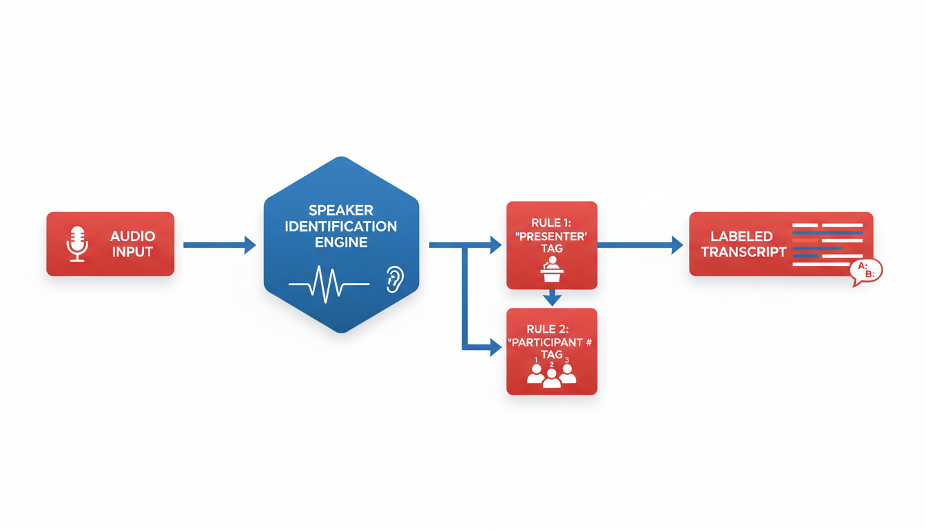 Illustration for Step 2: Implement Speaker Labeling Rules