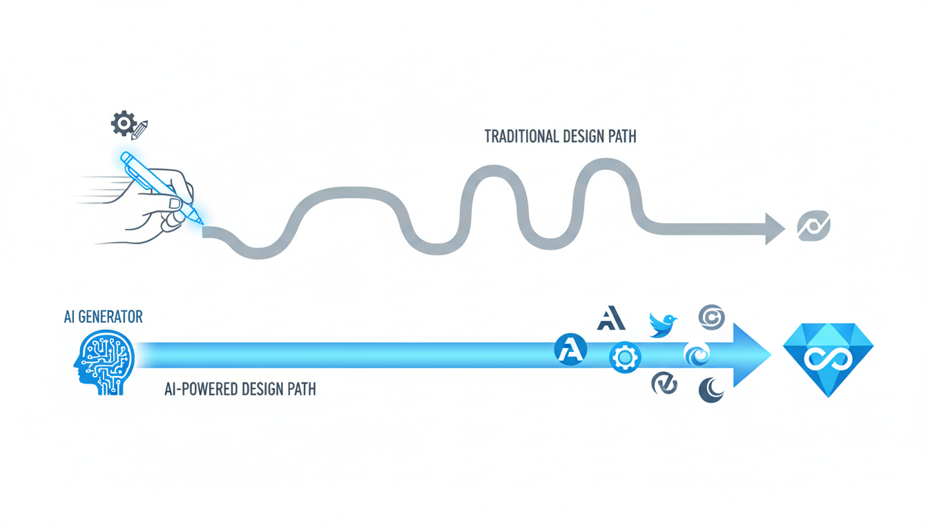 Illustration for Why AI Logo Generators Are Disruptive