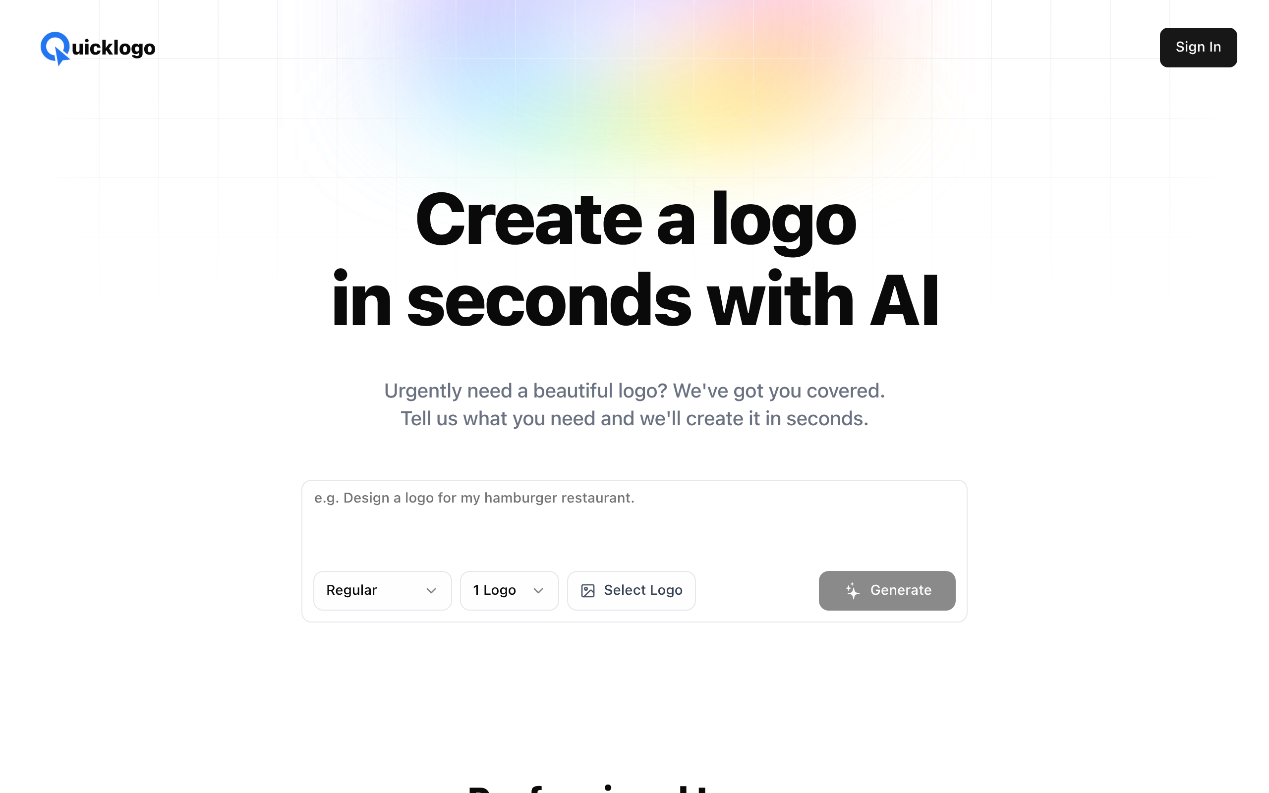 Quicklogo product screenshot