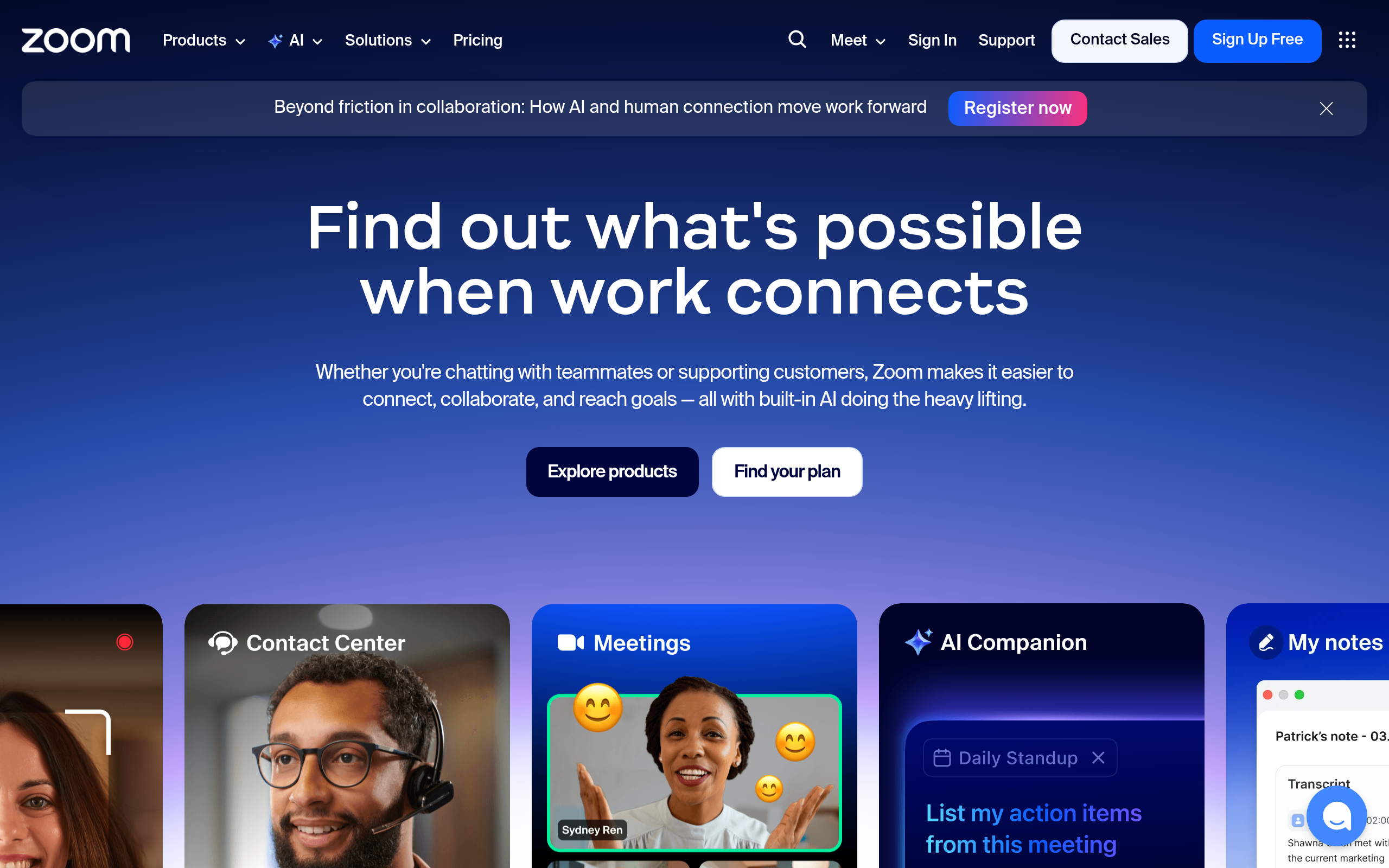 Zoom AI Companion product screenshot