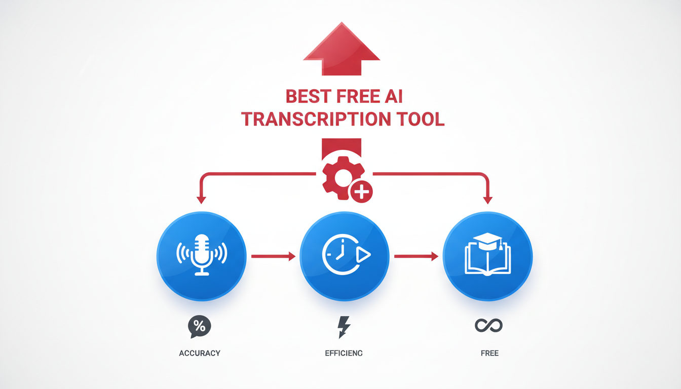 Illustration for Selection Criteria for the Best Free AI Transcription Tools for Students