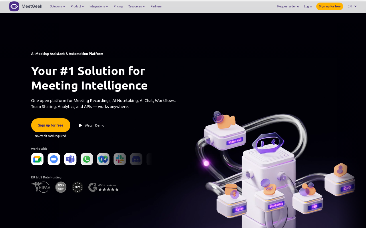 MeetGeek product screenshot