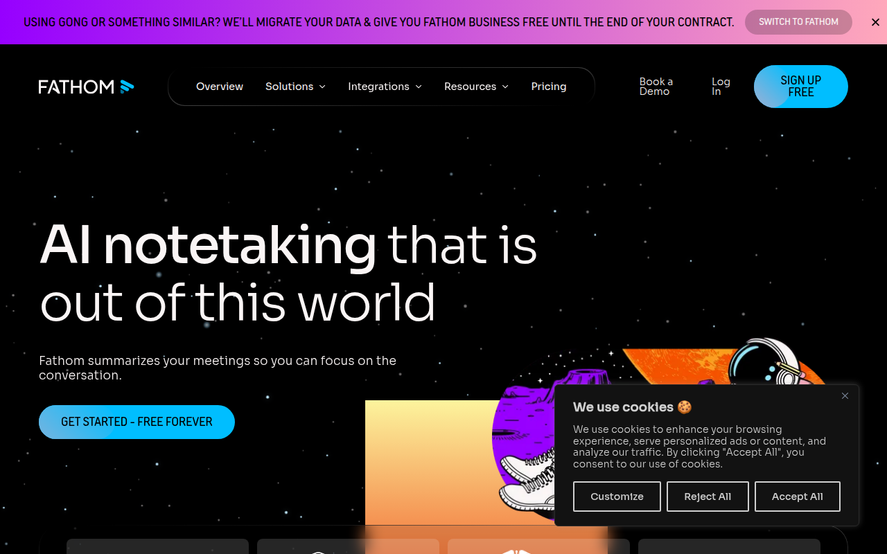 Fathom product screenshot