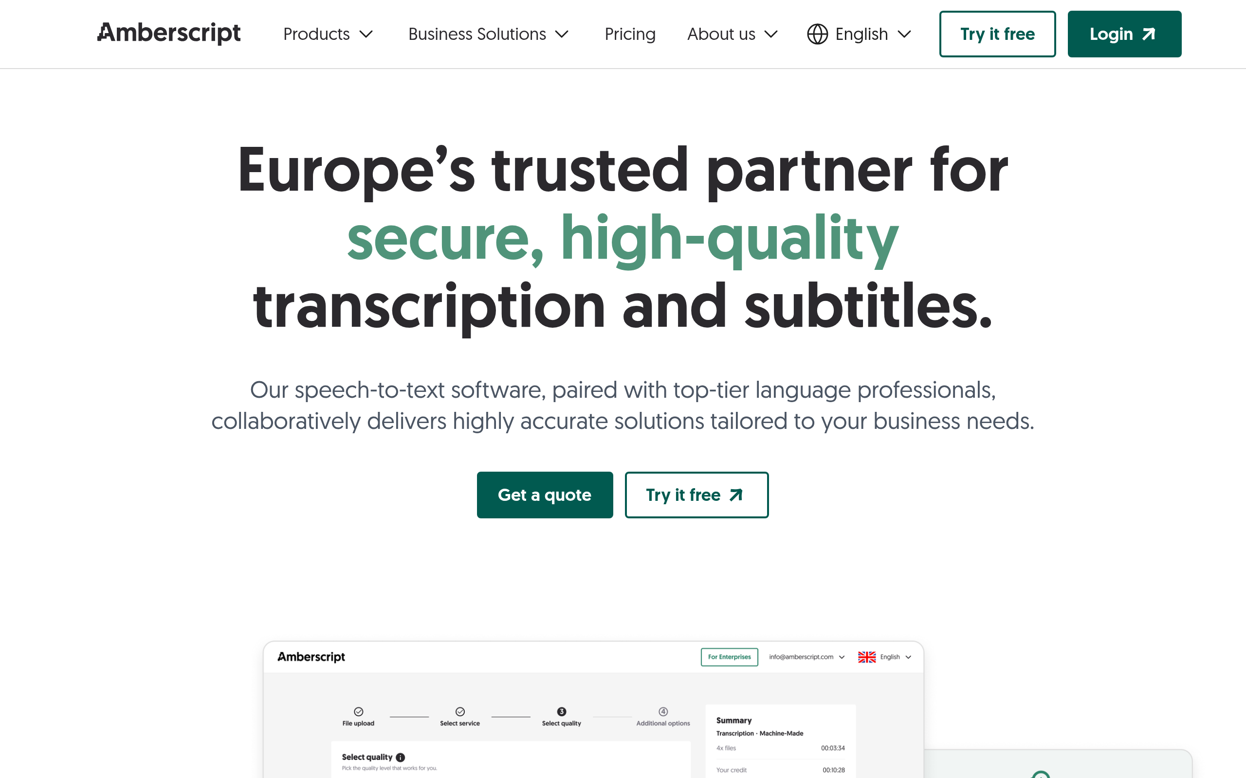 Amberscript product screenshot
