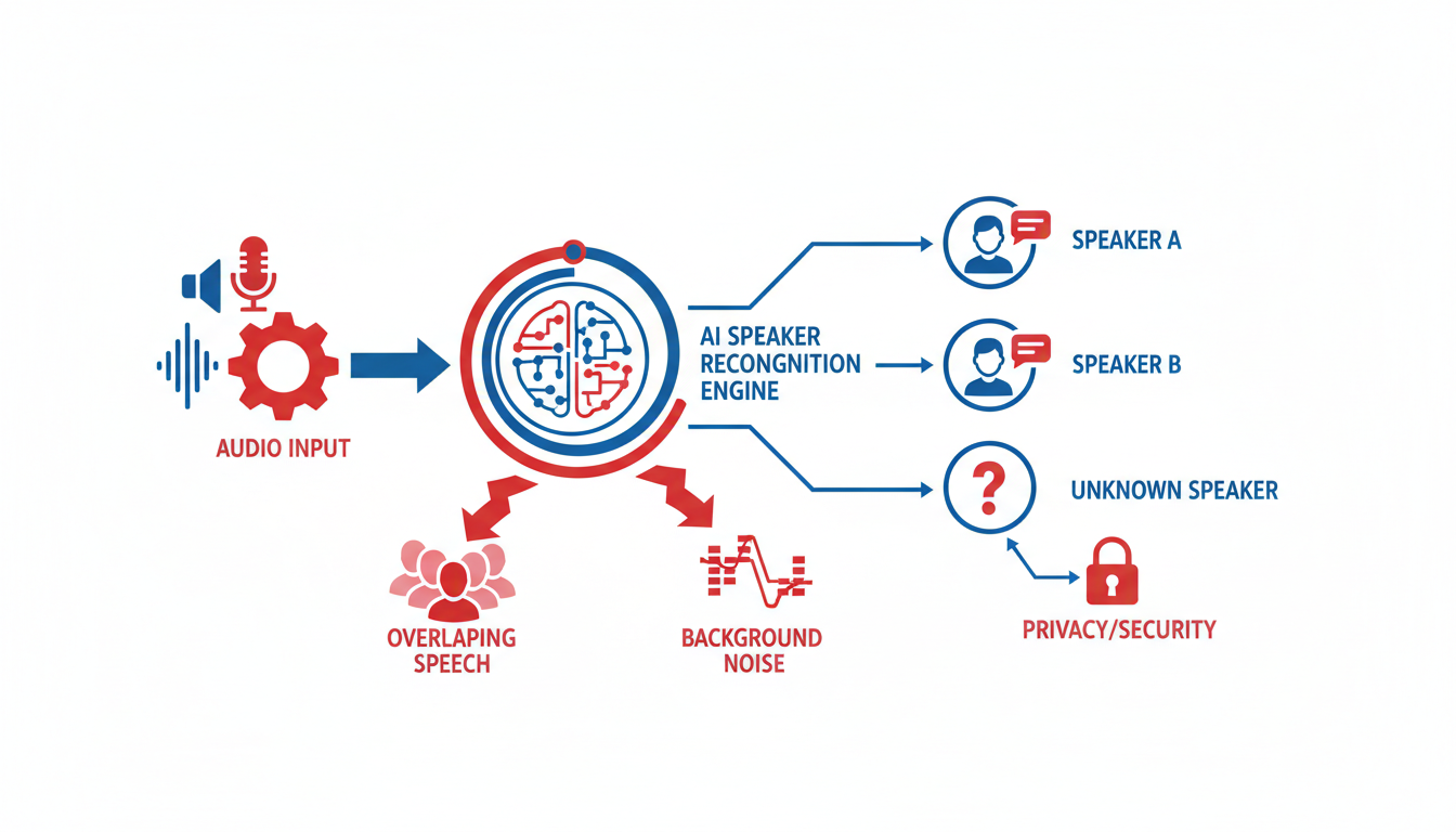 Illustration for Understanding Speaker Identification and Common Challenges