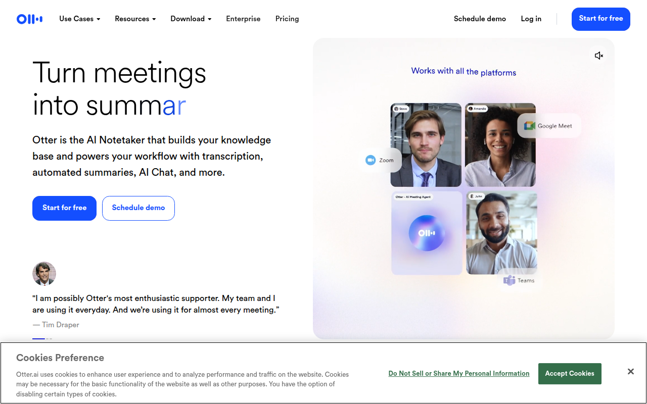 Otter.ai product screenshot