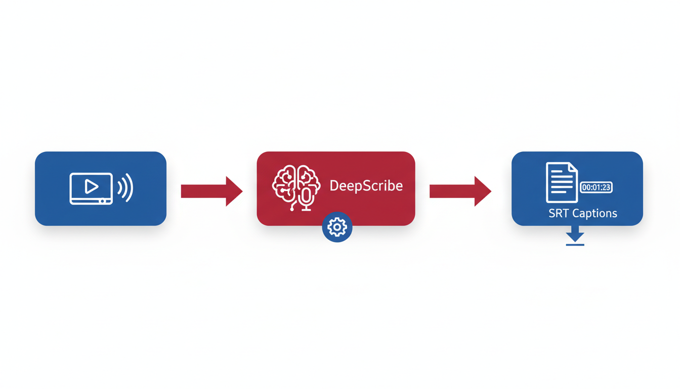 Illustration for DeepScribe’s Workflow: Generate SRT Captions