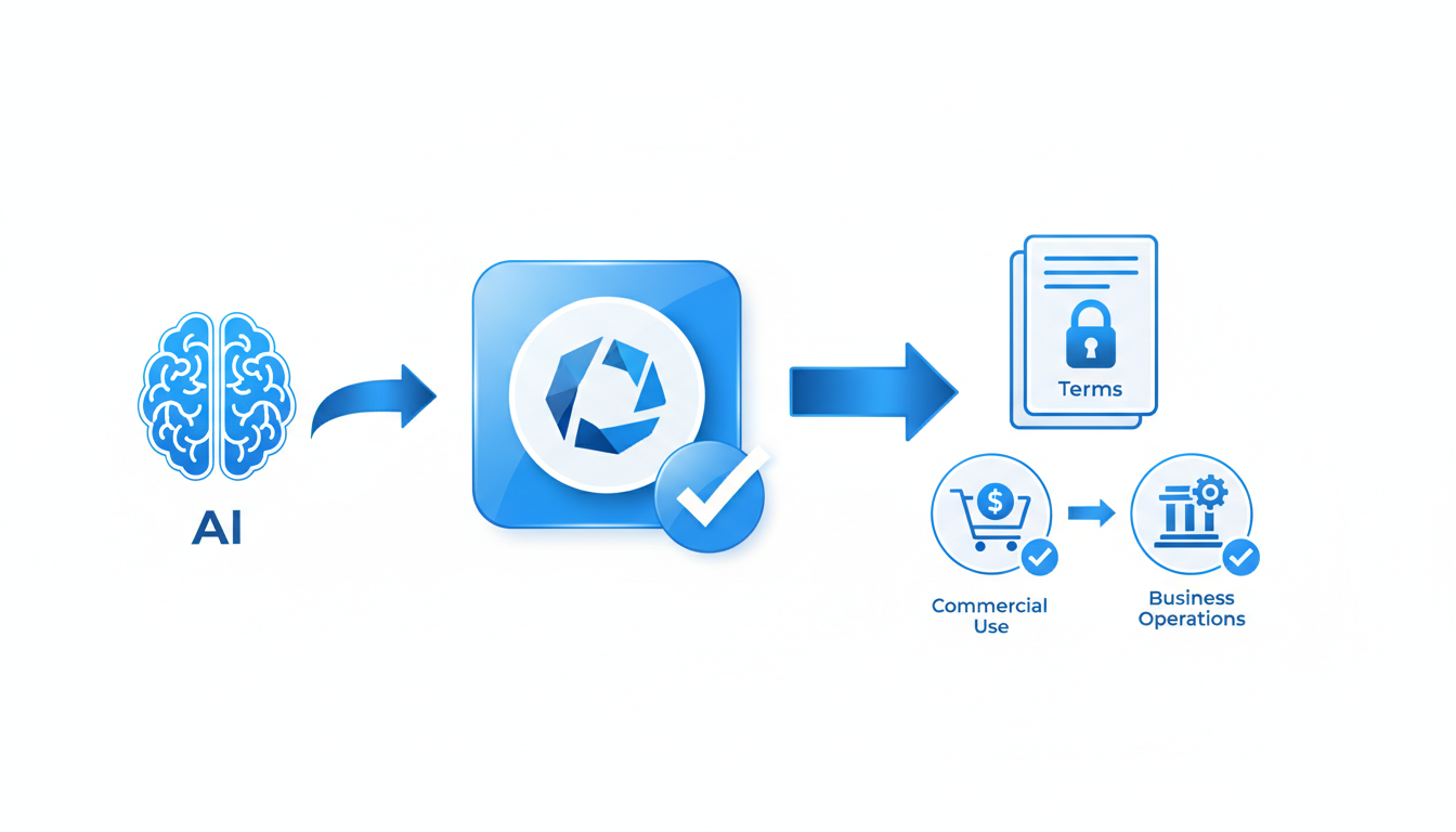 Illustration for 1. Confirm Commercial Use AI Logo Rights in the Terms