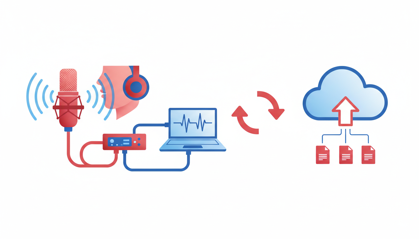 Illustration for Recording and Uploading: Capturing Quality Audio