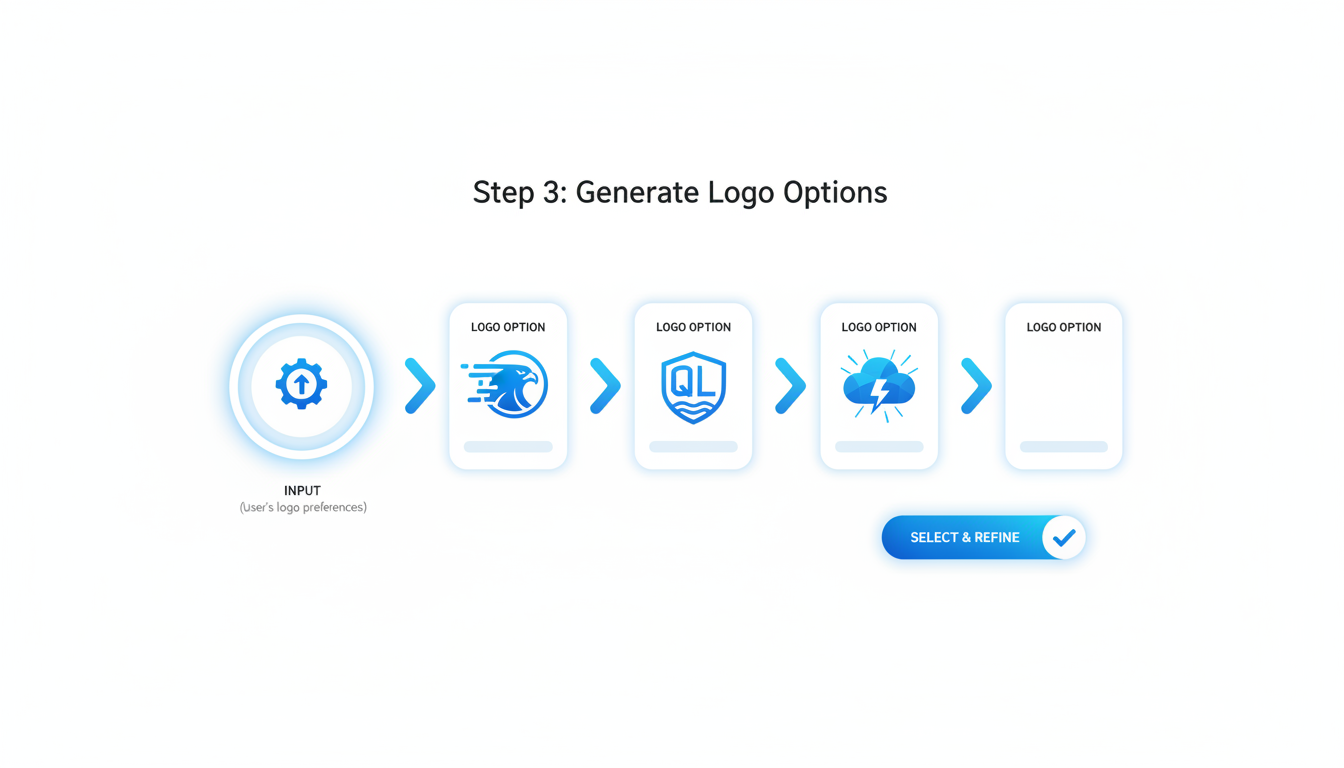 Illustration for Step 3: Generate Logo Options in Quicklogo