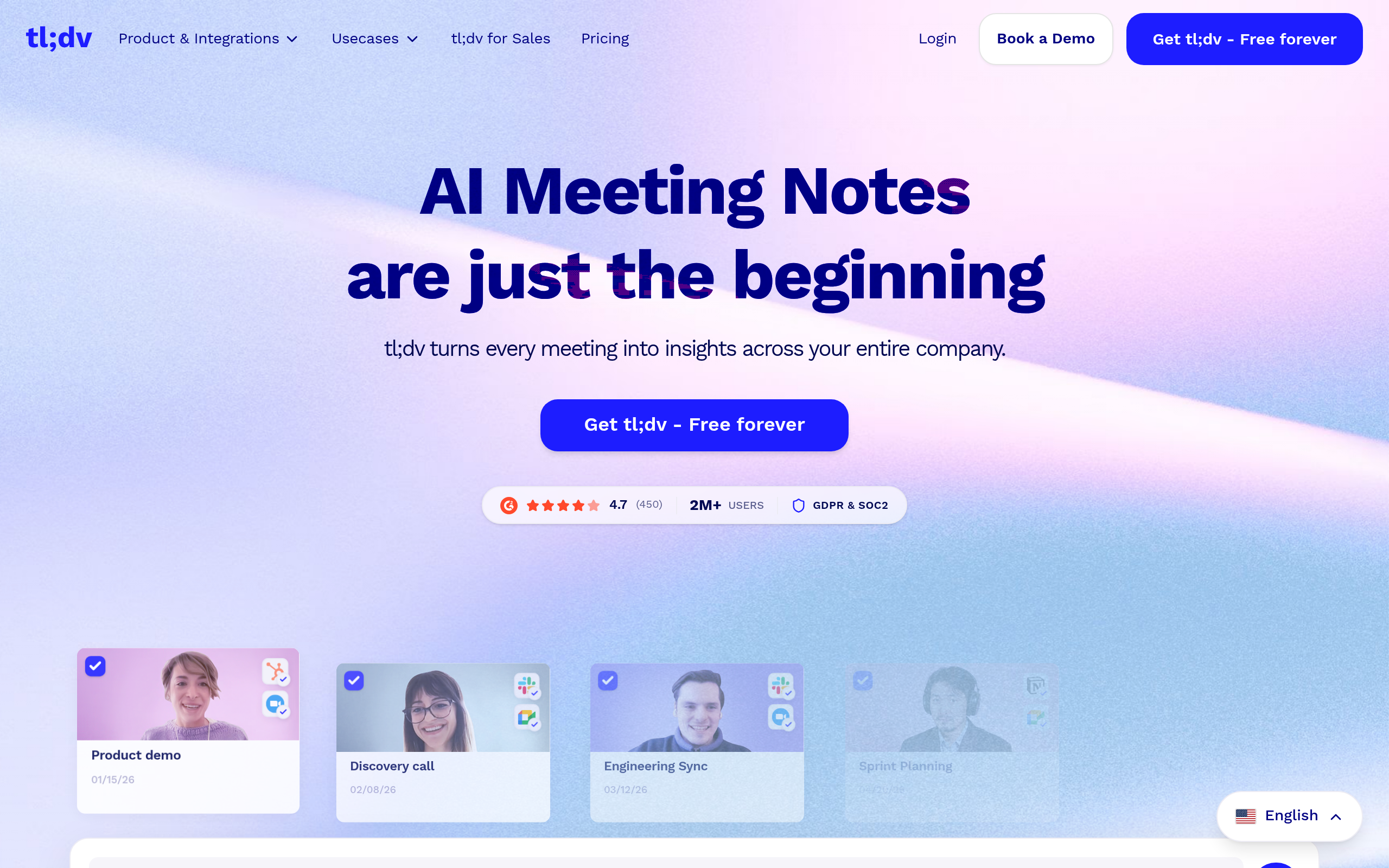 tl;dv product screenshot