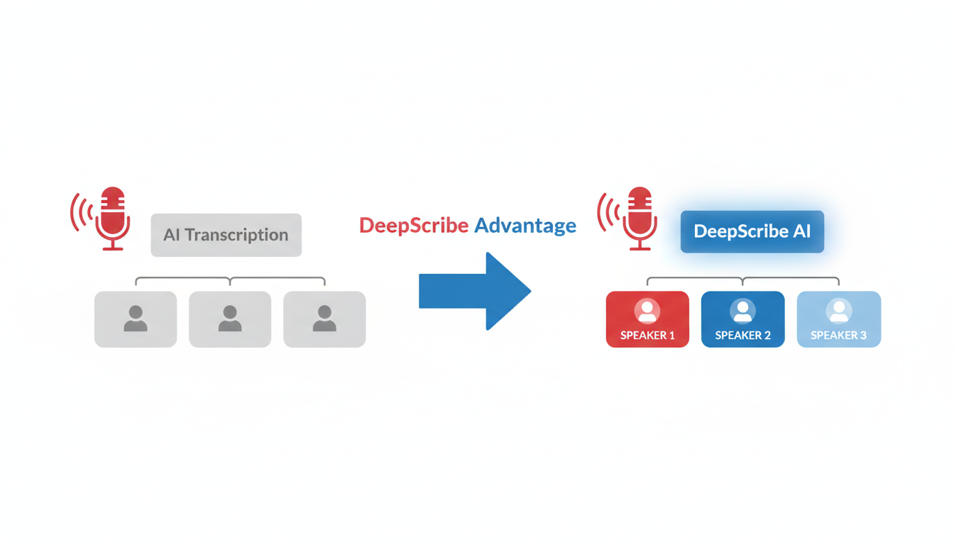 Illustration for Transcription and Speaker Labeling: The DeepScribe Advantage