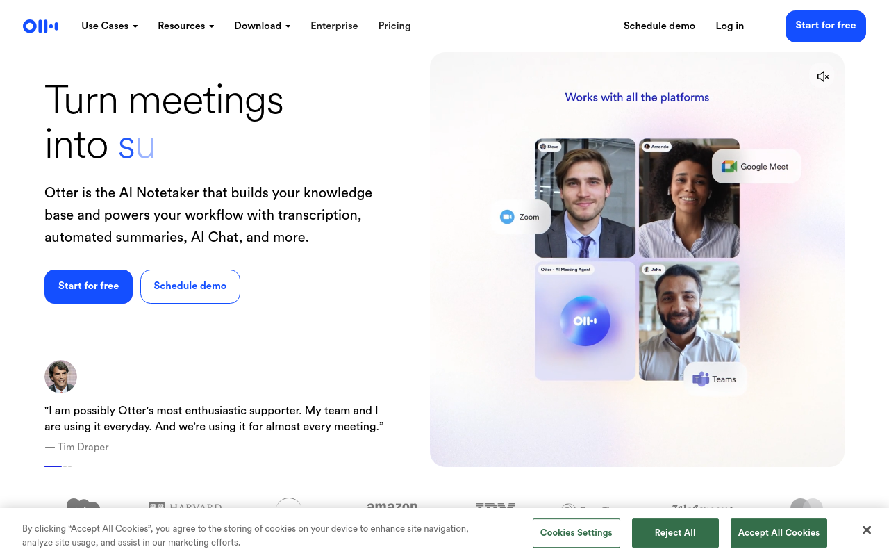 Otter.ai product screenshot