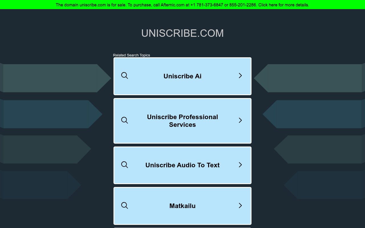 UniScribe product screenshot