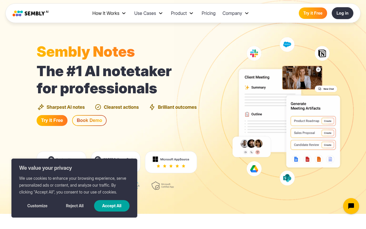 Sembly AI product screenshot