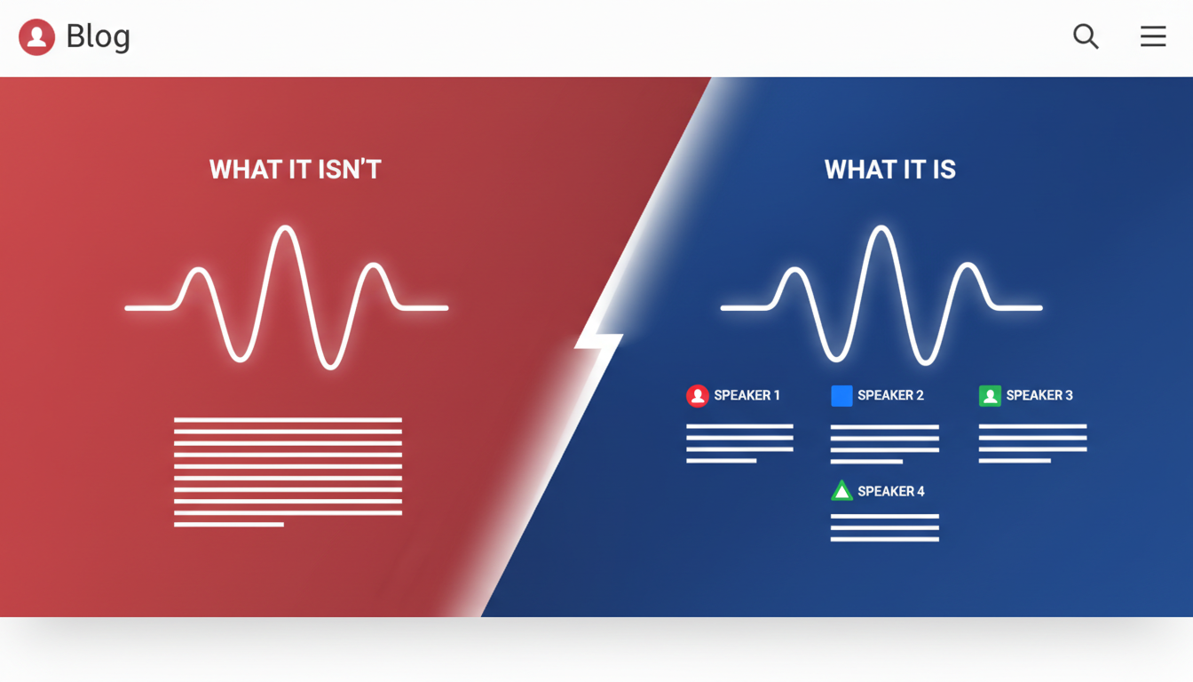 Illustration for What Speaker Identification Transcription Is (And What It Isn’t)