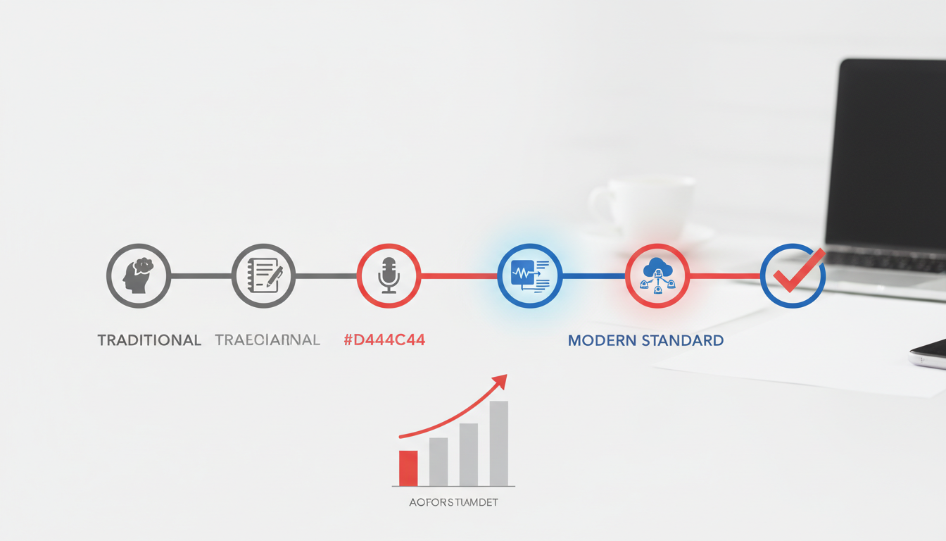 Illustration for The Rise of Transcription as a Standard Practice