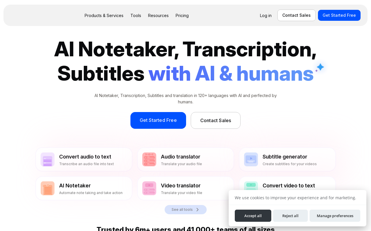 Happy Scribe product screenshot