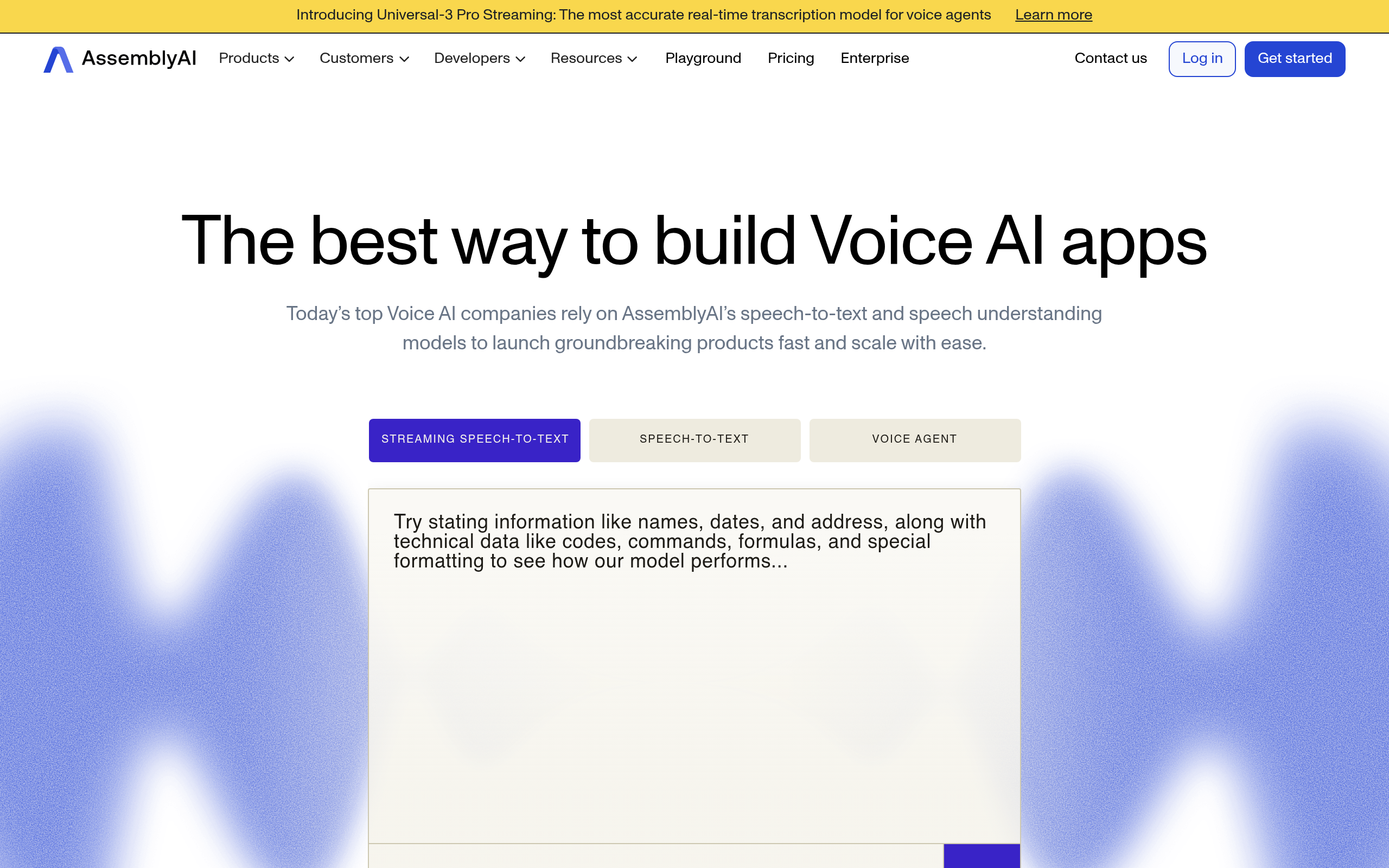 AssemblyAI product screenshot