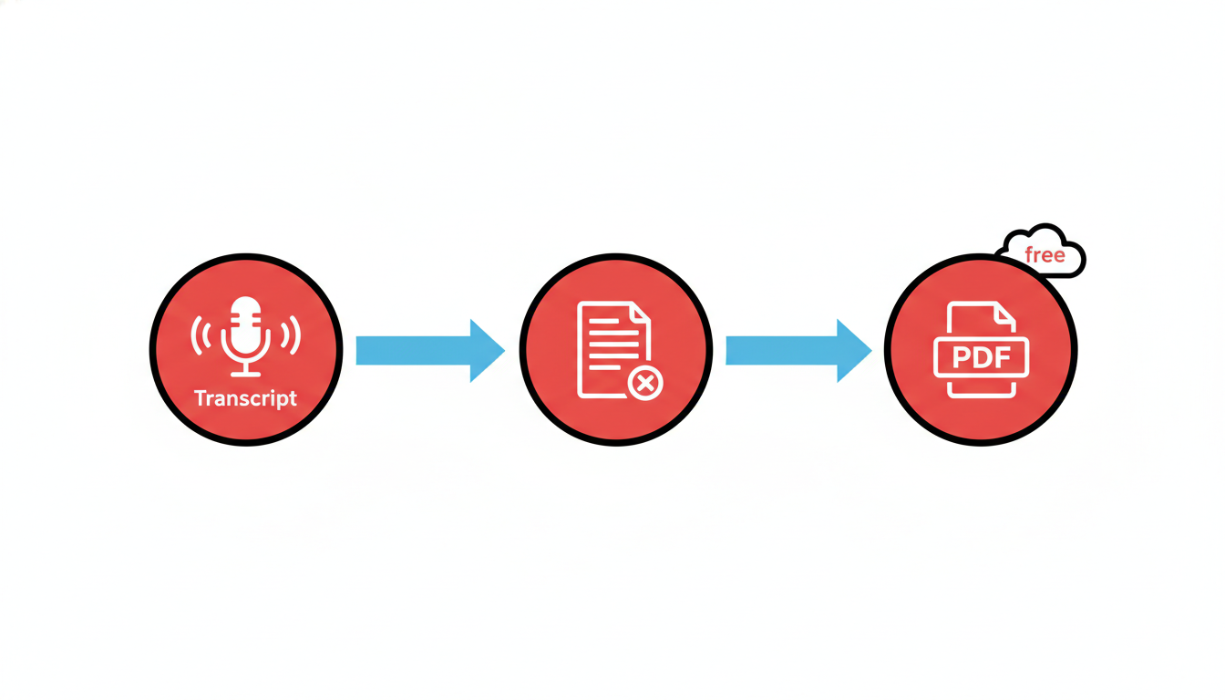 Illustration for Quick-Start Guide: Export Transcript to PDF Free