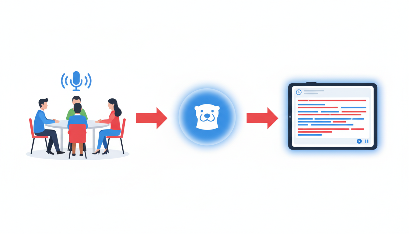 Illustration for 2. Otter.ai — Best for Meeting Transcriptions
