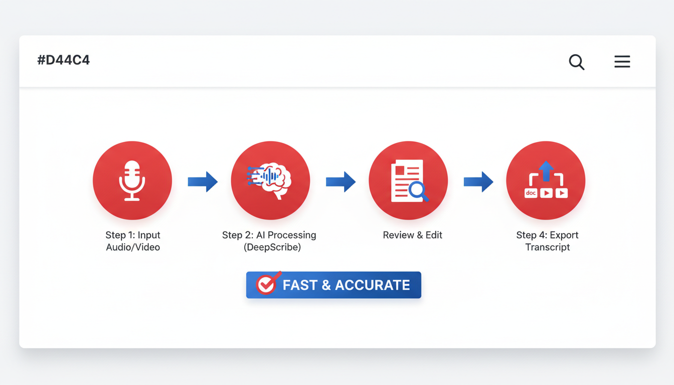 Illustration for Step-by-Step Tutorial: Using DeepScribe for Transcription