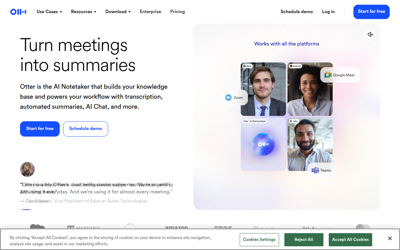 Otter.ai product screenshot
