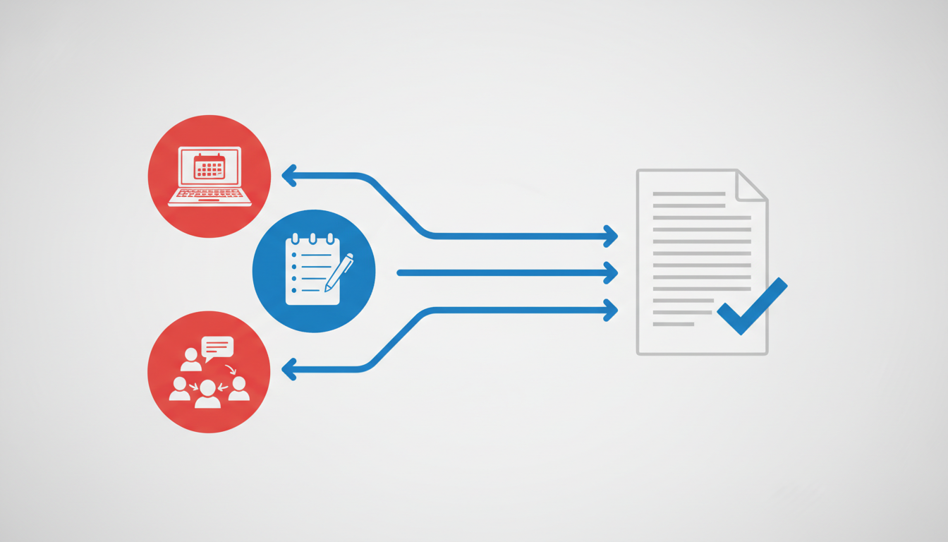 Illustration for Creating a ‘Best-Available Transcript’ without Recordings